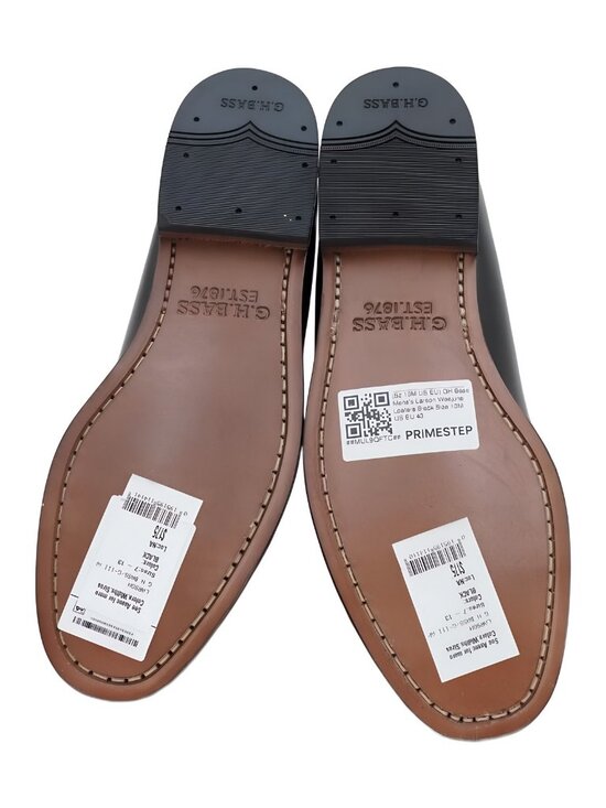 Mens Larson Lug Weejuns® Penny Loafer Black | G.H. Bass GH Bass Larson Weejuns Loafers Black Leather US 10M EU 43